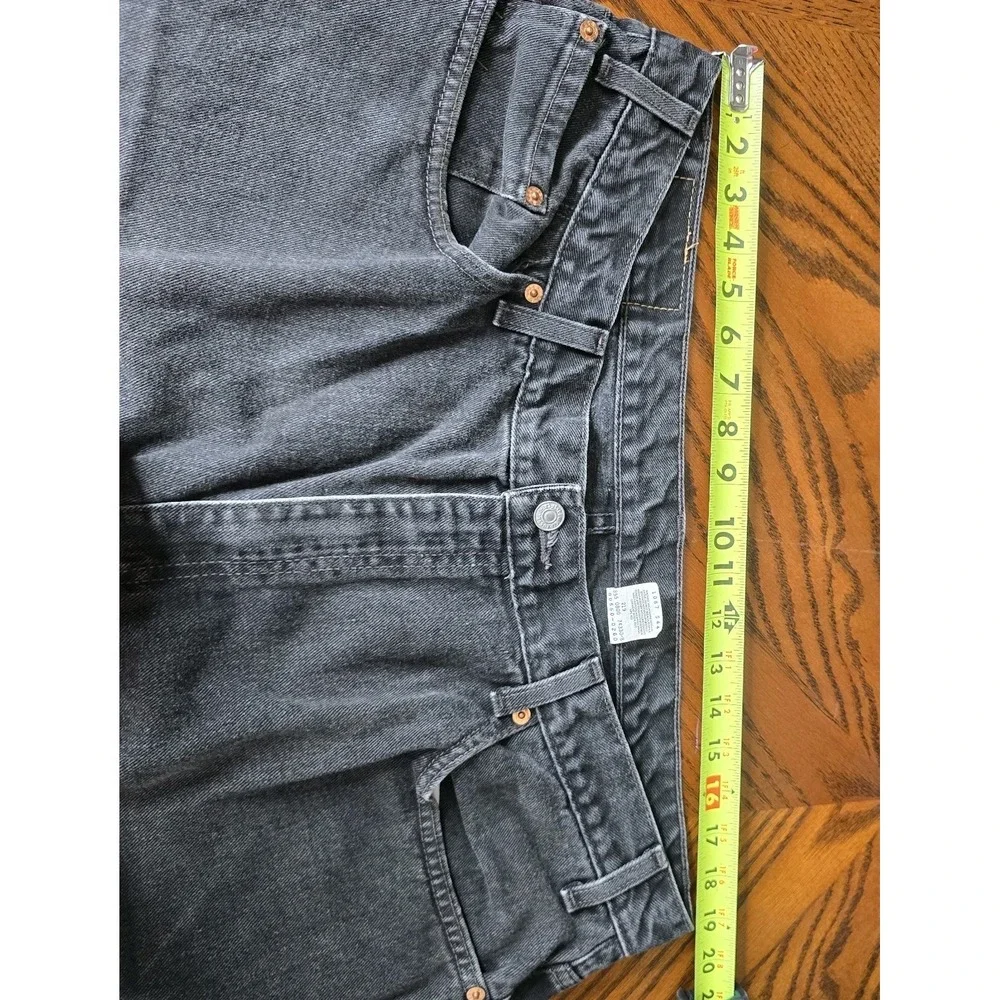 Vintage Levis 550 Jeans Men's 42x30 Black 90s Made in MEX Relaxed Fit